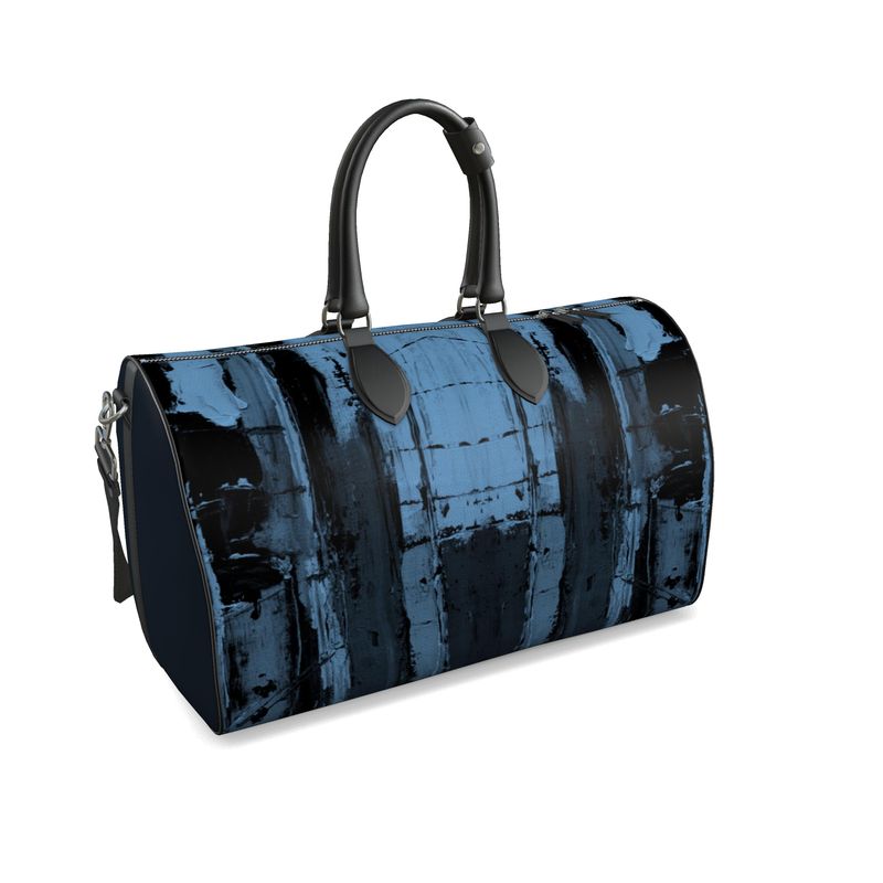 Abstract Mono Blue Art Luggage Bag
