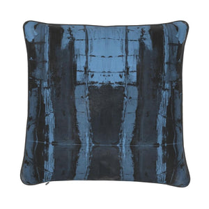 Abstract Mono Blue Art Cushion