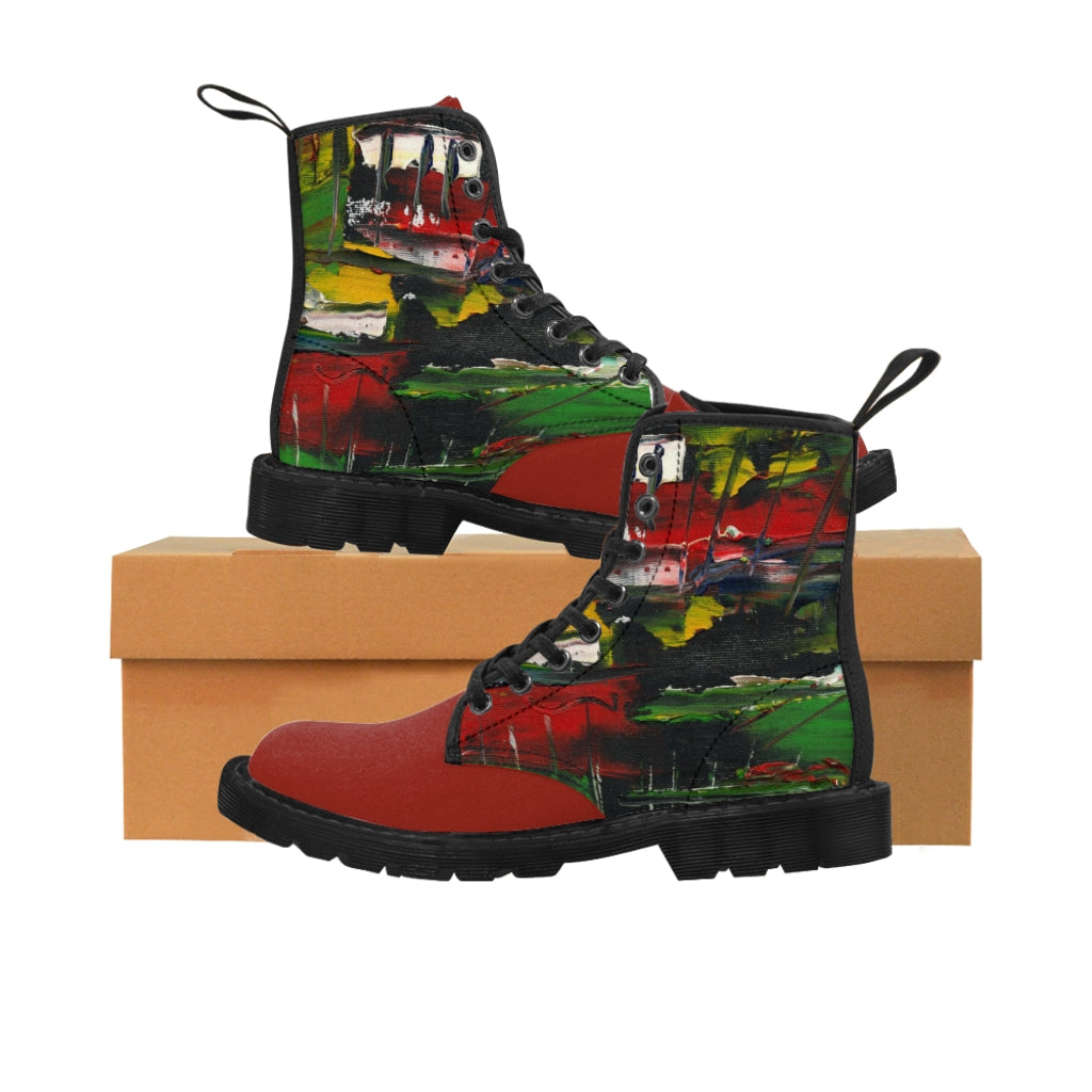 Abstract Future Men's Canvas Boots