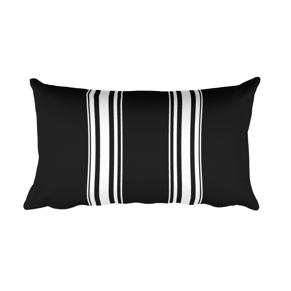 Windrush Black & White Rectangular Cushion by Robert Bowen - Robert Bowen Tees