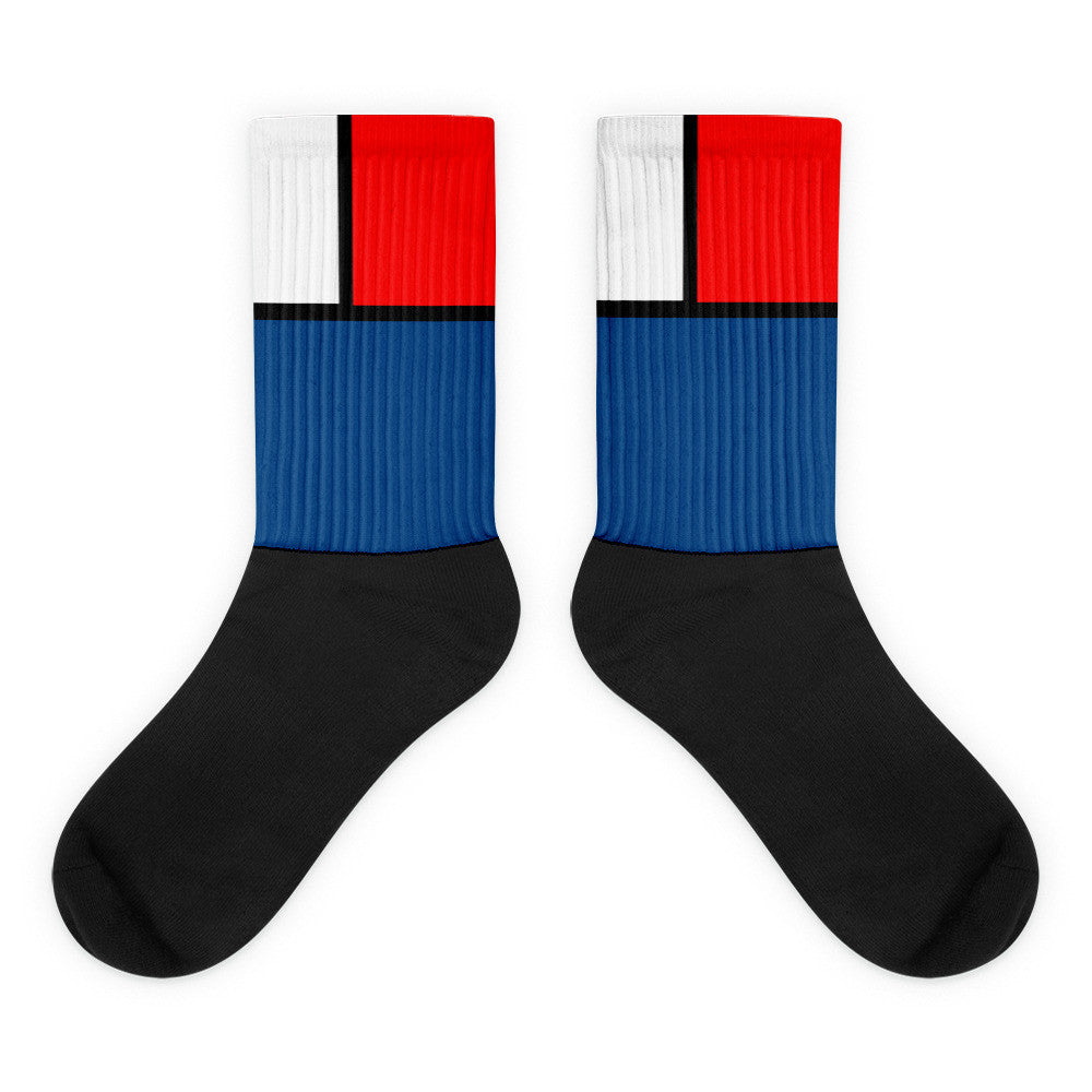 Block Colours Three Black foot socks by Robert Bowen - Robert Bowen Tees