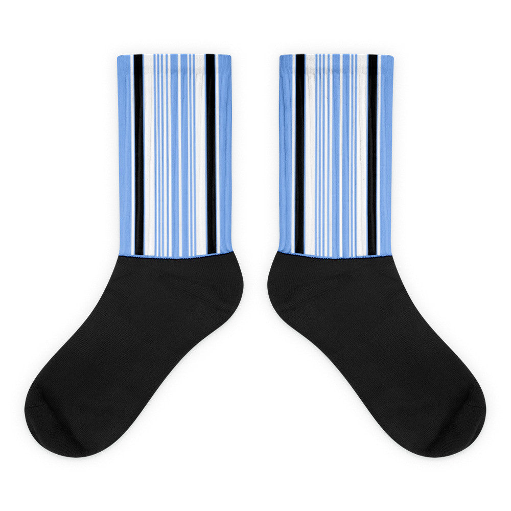 Windrush Blue & Black Black foot socks by Robert Bowen - Robert Bowen Tees