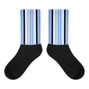 Windrush Blue & Black Black foot socks by Robert Bowen - Robert Bowen Tees