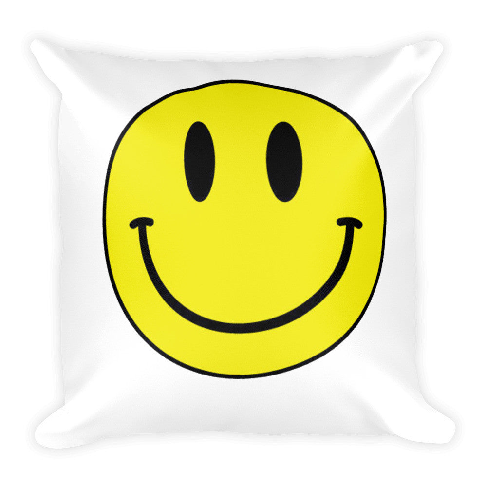 Acid Smiley Face Square Cushion - Robert Bowen Tees