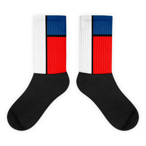 Block Colours Two Black foot socks by Robert Bowen - Robert Bowen Tees
