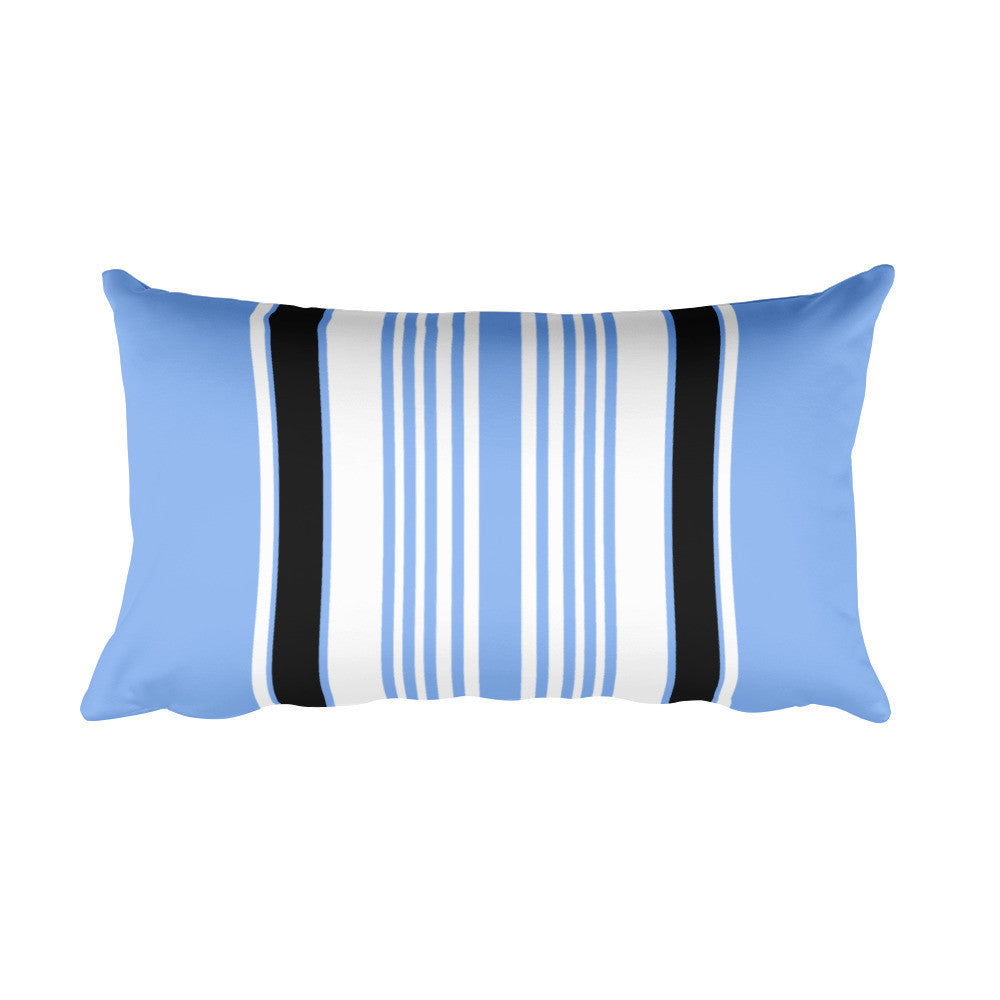Windrush Blue & Black Rectangular Cushion by Robert Bowen - Robert Bowen Tees