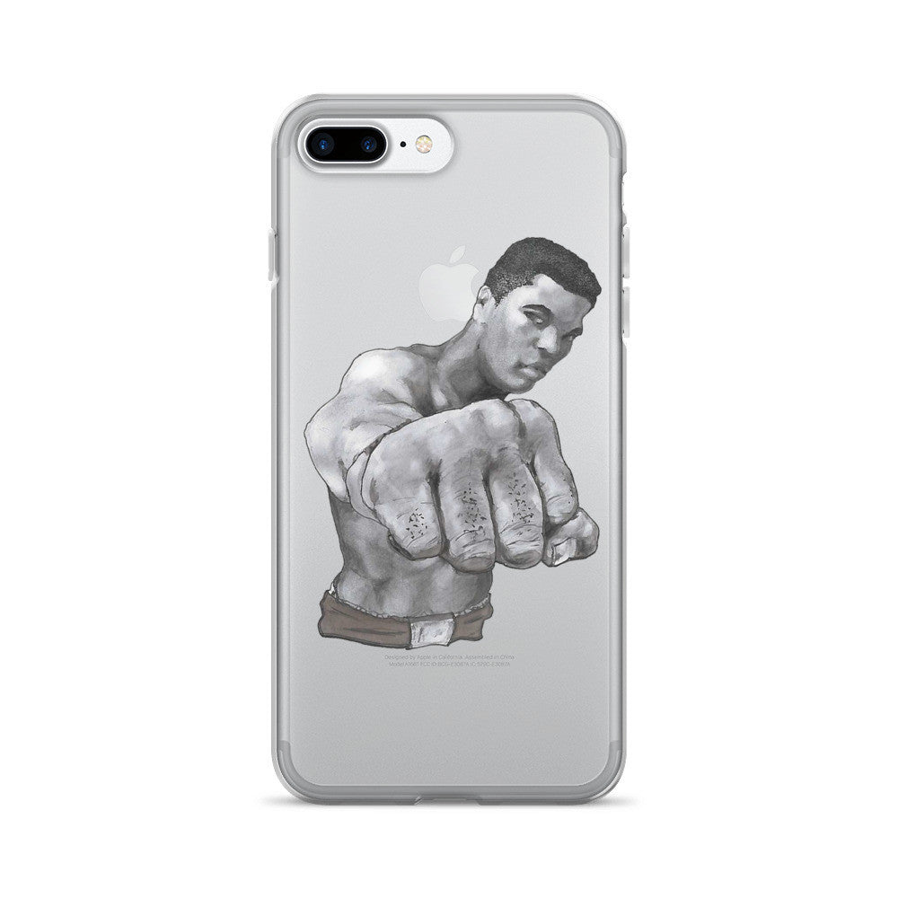 Mo Ali Perspective Fist iPhone 7/7 Plus Case Illustrated by Robert Bowen - Robert Bowen Tees