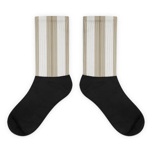 Windrush Tan & Off White Black foot socks by Robert Bowen - Robert Bowen Tees