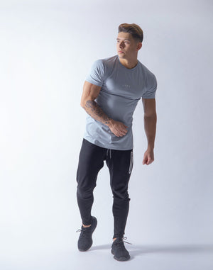 Men's Raglan Sports Slim Fit  Curved Hemline Tee