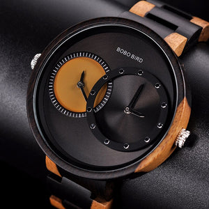 Men's Quartz Double Dial Wristwatch