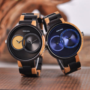 Men's Quartz Double Dial Wristwatch