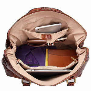 Men's Leather Travel Bag - Robert Bowen Tees
