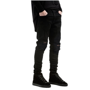Men Designer's Skinny Ripped Stretch Jeans - Robert Bowen Tees
