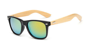 Unisex Handmade Square Bamboo Mirror Sunglasses - Robert Bowen Tees