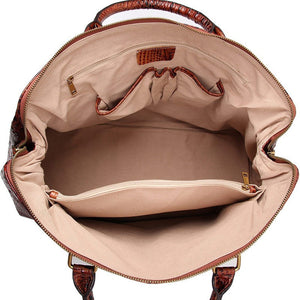 Men's Leather Travel Bag - Robert Bowen Tees