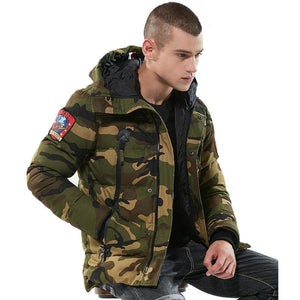 Men's Fitted Camouflage Jacket - Robert Bowen Tees