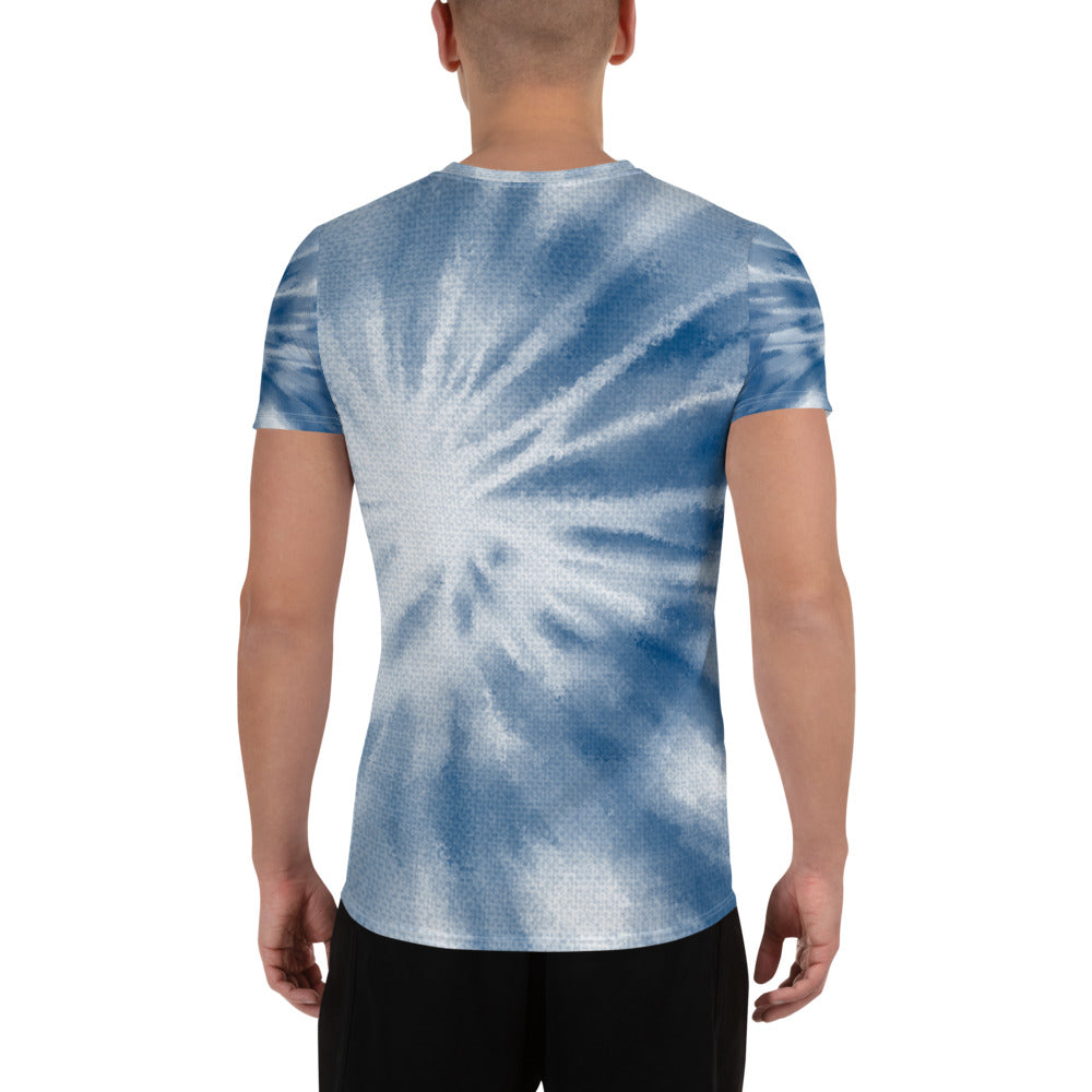Bulls Eye Tie-Dye Side All-Over Print Men's Athletic T-shirt designed by Robert Bowen