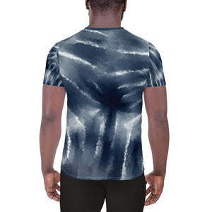 Sparks Tie-Dye All-Over Print Men's Athletic T-shirt designed by Robert Bowen