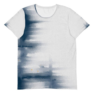 Side Tie-Dye All-Over Print Men's Athletic T-shirt designed by Robert Bowen
