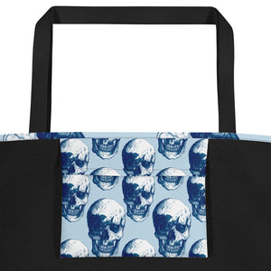 Blue Skulls Beach Bag by Robert Bowen - Robert Bowen Tees