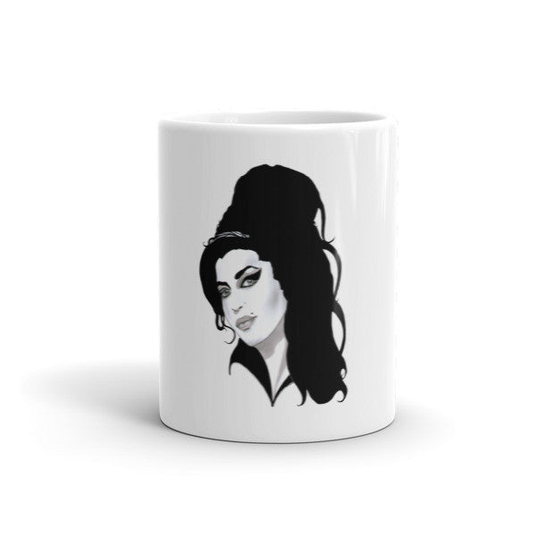 Amy Winehouse Black Ink by Robert Bowen Mug - Robert Bowen Tees