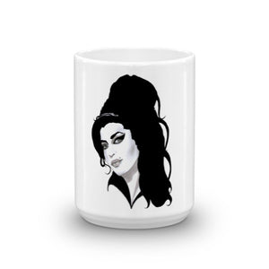 Amy Winehouse Black Ink by Robert Bowen Mug - Robert Bowen Tees