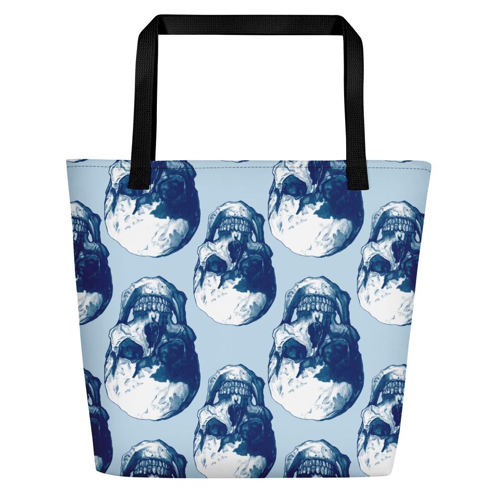 Blue Skulls Beach Bag by Robert Bowen - Robert Bowen Tees