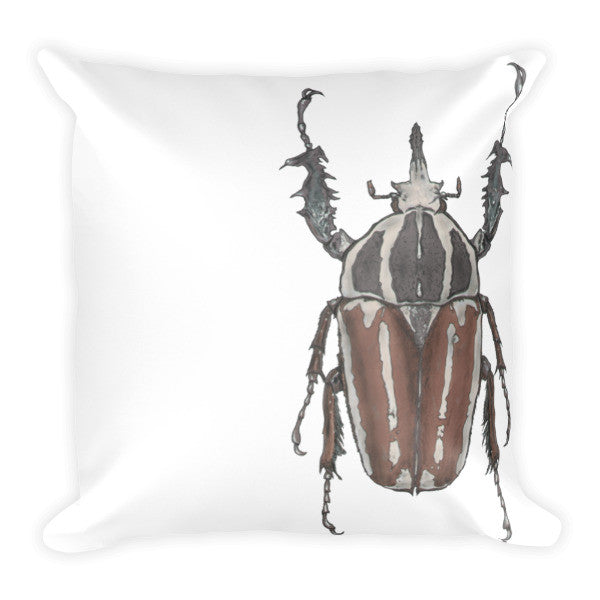 Brown Beetle by Robert Bowen Cushion - Robert Bowen Tees