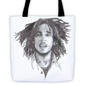 Bob Marley The Legend Black Ink Tote Bag - Robert Bowen Tees